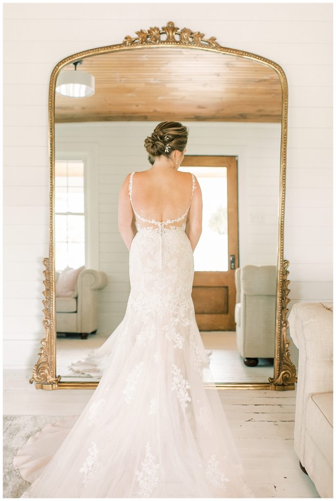 bride and anthropologie mirror